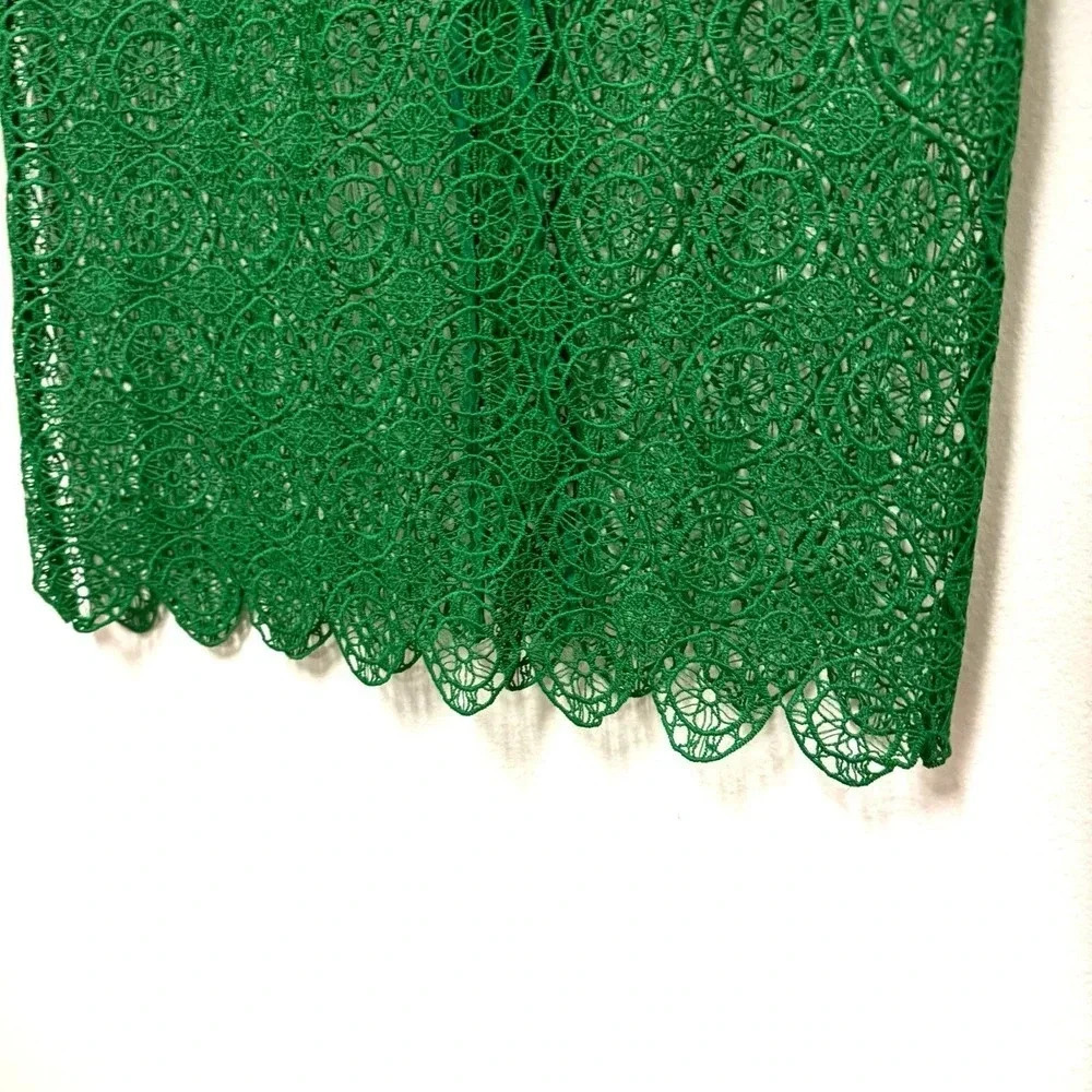 NWOT Ronny Kobo Otto Eyelet Lace Midi Skirt - Lace Scalloped Sheer Cocktail - Picture 7 of 10